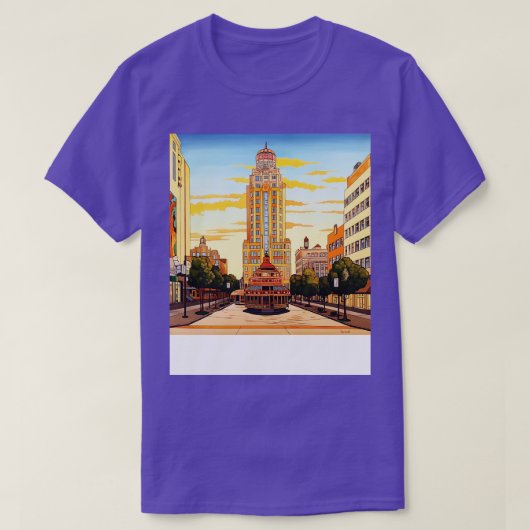 オクラホマシティースケッチ Tシャツ (デザイン正面)