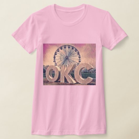 オクラホマシティーホイーラーディストリクトアート Tシャツ (レイダウン)