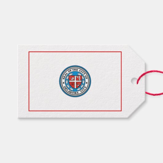 オクラホマシティー国旗（オクラホマ州） ギフトタグ (正面(横))