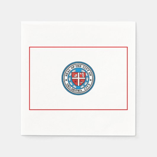 オクラホマシティー国旗（オクラホマ州） スタンダードカクテルナプキン (正面)