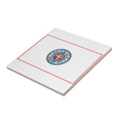 オクラホマシティー国旗(オクラホマ州) タイル (側面)