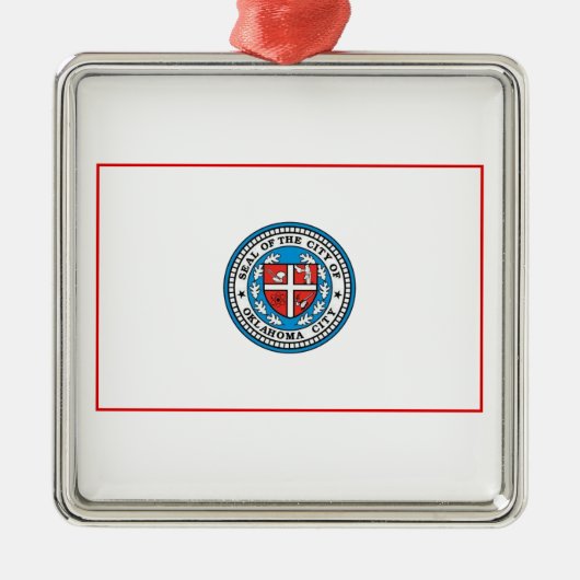 オクラホマシティー国旗（オクラホマ州） メタルオーナメント (正面)