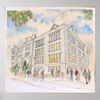 オクラホマシティー大学法建物 – ダウンタウン ポスター