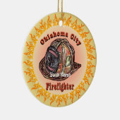 オクラホマシティー消防士オーナメント セラミックオーナメント (右)