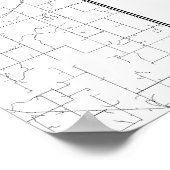 オクラホマシティー、オクラホマ州（黒いオンホワイト） ポスター (角)