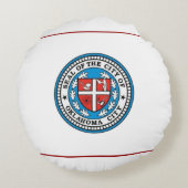 オクラホマシティー（オクラホマ）シティフラグ ラウンドクッション (裏面)