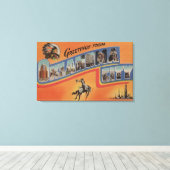 オクラホマシティー，オクラホマ – ラージレターシーン キャンバスプリント (インサイチュ (ウッドフロア))