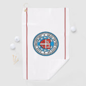 オクラホマシティー（オクラホマ）市旗 ゴルフタオル (インサイチュ)