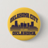 オクラホマシティー、オクラホマ 缶バッジ (正面)