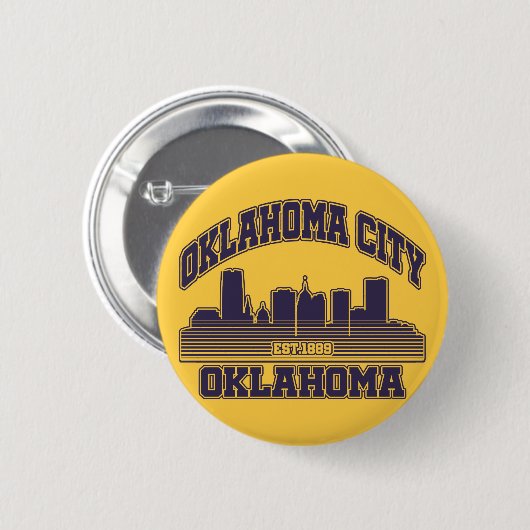 オクラホマシティー、オクラホマ 缶バッジ (正面&裏面)