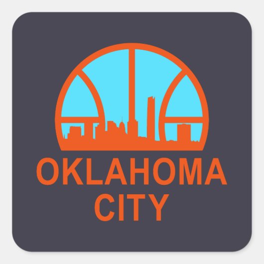 オクラホマシティー – バスケットボールTシャツ スクエアシール (正面)