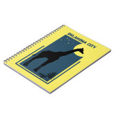 オクラホマシティ動物園パーク ヴィンテージ キリン イエロー ブルー ノートブック (左側)