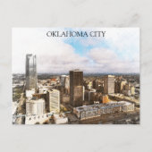 オクラホマスタイリッシュシティスケープPanoramaビュー ポストカード (正面)