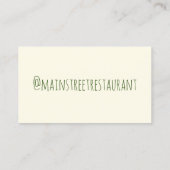 オクラホマチキンフライドステーキレストラン食品 名刺 (裏面)