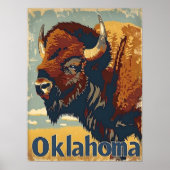 オクラホマバイソンヴィンテージ ポスター (正面)