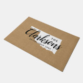 オクラホマファミリーモノグラム州Doormat ドアマット (アングル)