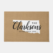 オクラホマファミリーモノグラム州Doormat ドアマット (正面)