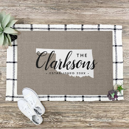 オクラホマファミリーモノグラム州Doormat ドアマット