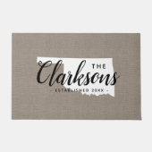 オクラホマファミリーモノグラム州Doormat ドアマット (正面)