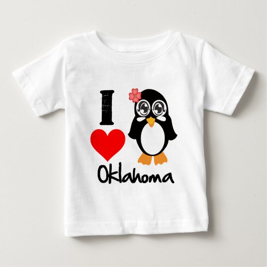 オクラホマペンギン – I Love Oklahoma ベビーTシャツ (正面)