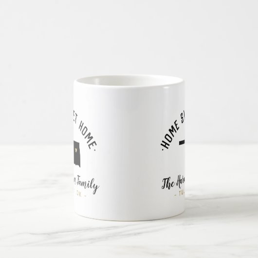 オクラホマホームスイートホームファミリーモノグラムマグ コーヒーマグカップ (中央)