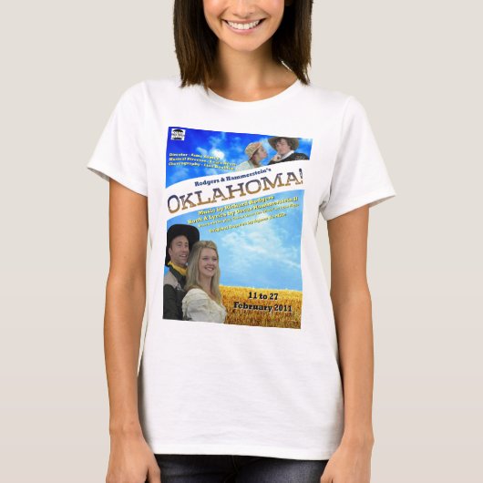 オクラホマポスター女性ワイシャツ Tシャツ (正面)