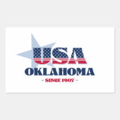 オクラホママイホーム州シール 長方形シール (正面)