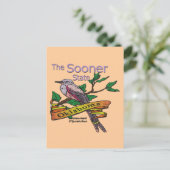 オクラホマヤーン州シザーテールフライキャッチャー ポストカード (スタンド正面)