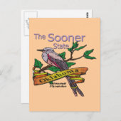オクラホマヤーン州シザーテールフライキャッチャー ポストカード (正面/裏面)