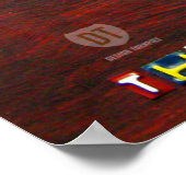 オクラホマライセンスプレートマッププリント ポスター (角)