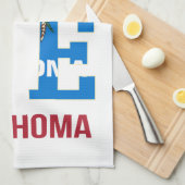 オクラホマラブUSA州 キッチンタオル (四つ折り)