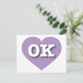 オクラホマラベンダーハート- I love OK ポストカード (スタンド正面)