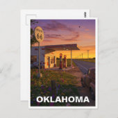 オクラホマルート66ガソリンスタンド旅行 ポストカード (正面/裏面)