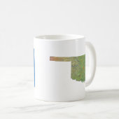オクラホマン国旗+地図マグカップ コーヒーマグカップ (正面右)