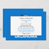 オクラホマン州旗、オクラホマ州旗結婚。 招待状 (正面/裏面)