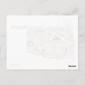 オクラホマヴィンテージ写真マップアンティーク州グラフ ポストカード (裏面)