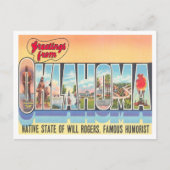 オクラホマヴィンテージ旅行からの挨拶 ポストカード (正面)