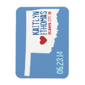 オクラホマ保存日付 – カスタマイズ可能な都市 マグネット (縦)