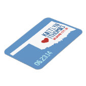 オクラホマ保存日付 – カスタマイズ可能な都市 マグネット (左側)