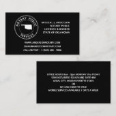 オクラホマ公証人公共サービス 名刺 (正面/裏面)