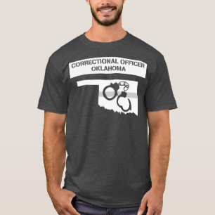 オクラホマ刑務官薄い灰色の線 Tシャツ