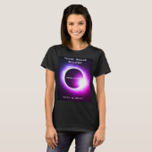 オクラホマ太陽のトタル日食2024年4月8日 Tシャツ (正面フル)