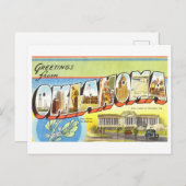 オクラホマ州からのヴィンテージの挨拶 ポストカード (正面/裏面)