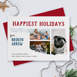 オクラホマ州からハッピーホリデーズフォトムービング シーズンカード