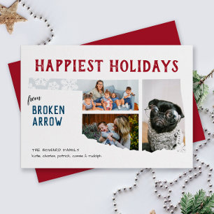 オクラホマ州からハッピーホリデーズフォトムービング シーズンカード