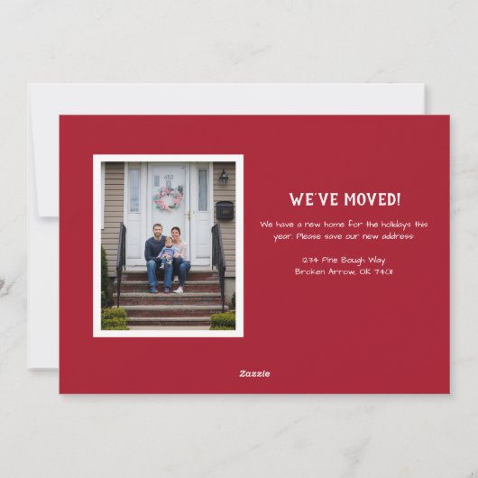 オクラホマ州からハッピーホリデーズフォトムービング シーズンカード (裏面)