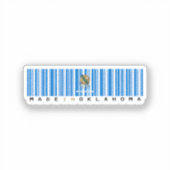 オクラホマ州で作成バーコードフラグ州のプライド シール (正面)