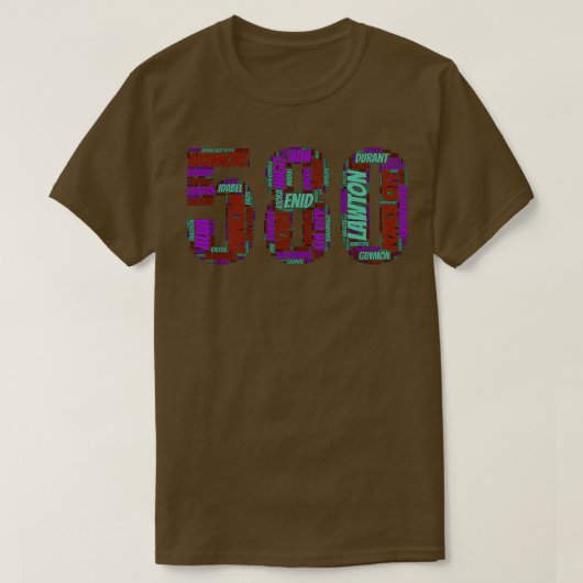 オクラホマ州と580年 Tシャツ (デザイン正面)