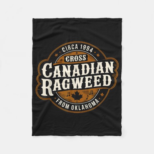 オクラホマ州のクロスカナのラグウィード フリースブランケット (正面)