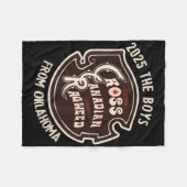 オクラホマ州のクロスカナのラグウィード フリースブランケット (正面(横))